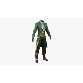 Green Vintage Clothing Men Suit 3D model